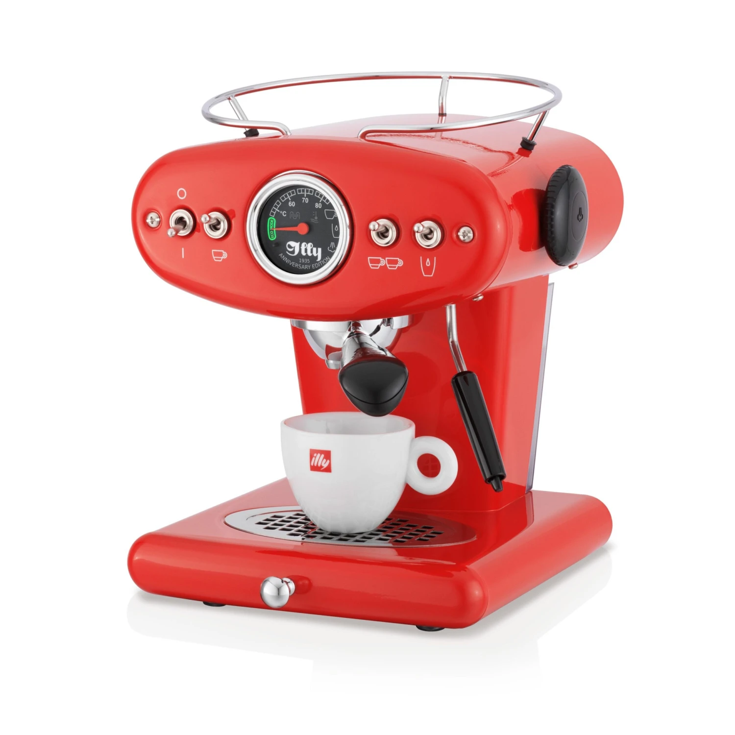 Illy X1 Anniversary E.S.E. Pod & Ground Coffee Machine - Red - Image 6
