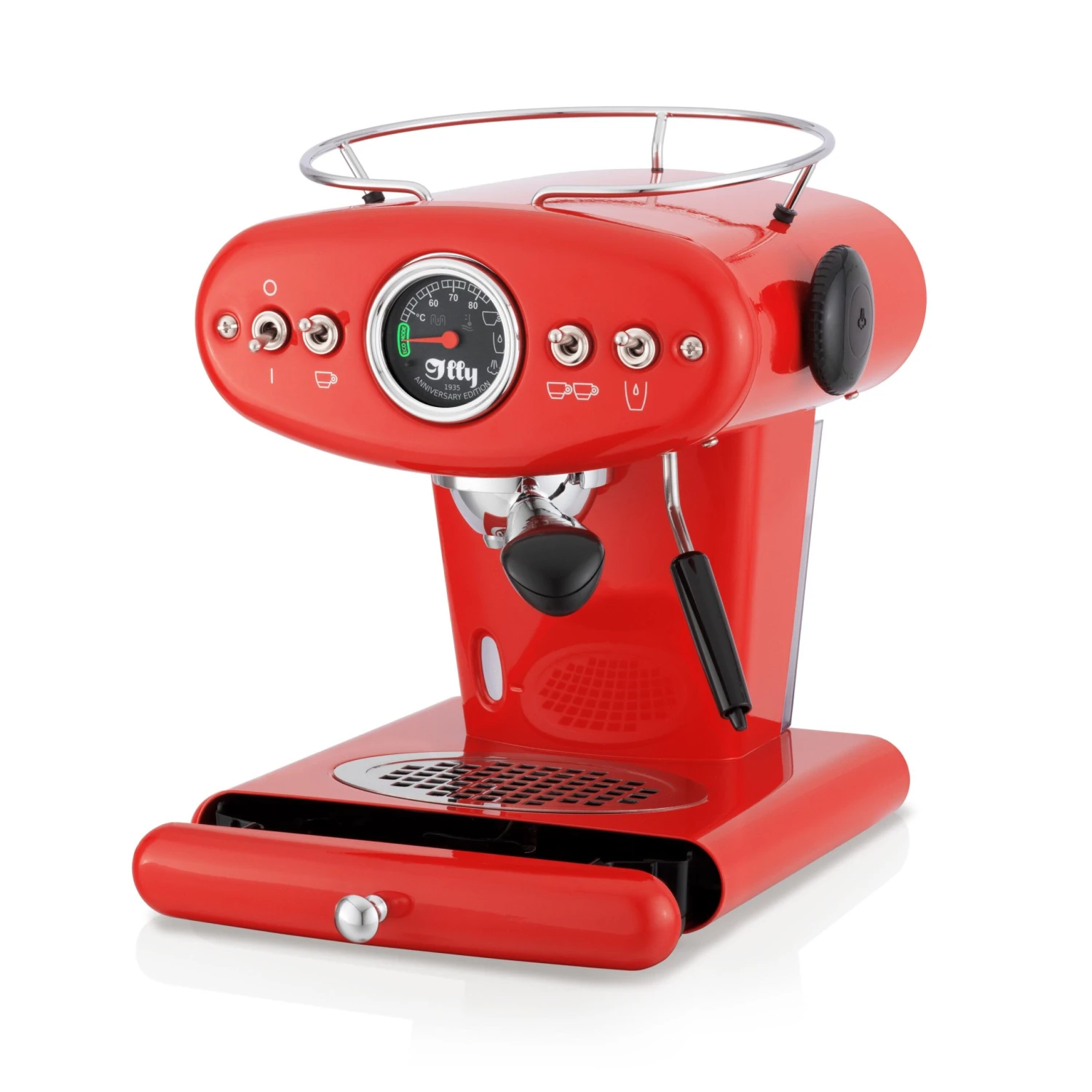 Illy X1 Anniversary E.S.E. Pod & Ground Coffee Machine - Red - Image 5