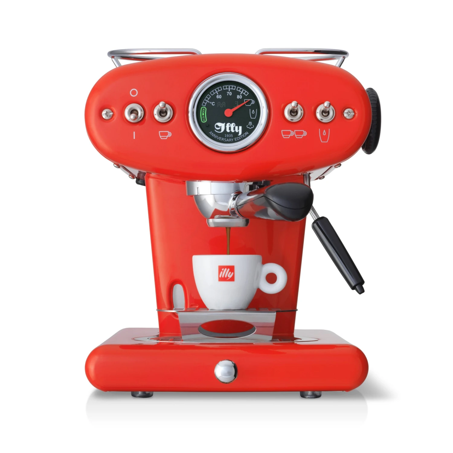 Illy X1 Anniversary E.S.E. Pod & Ground Coffee Machine - Red - Image 3