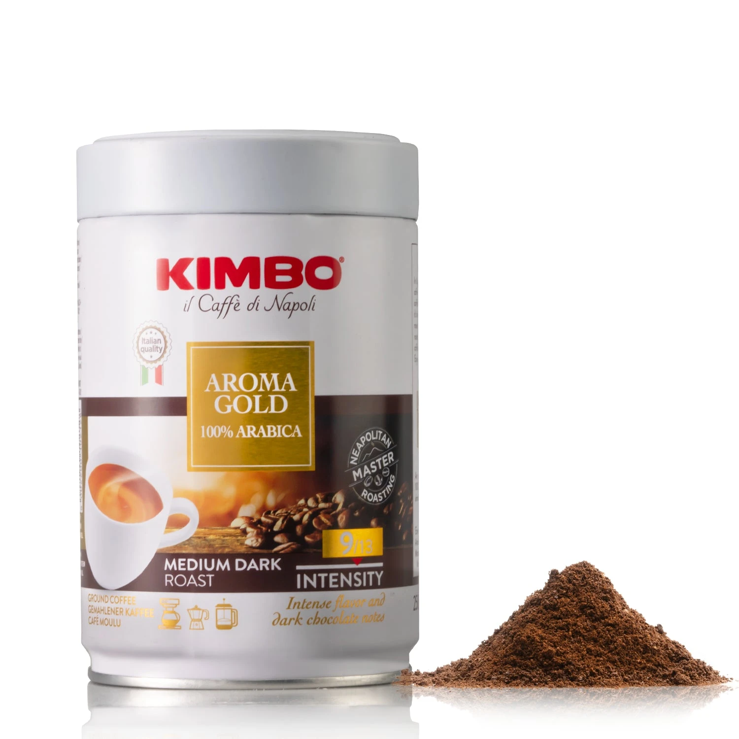 Kimbo Il Caffe Di Napoli Aroma Gold 100% Arabica Ground 250g - Tin - Image 2