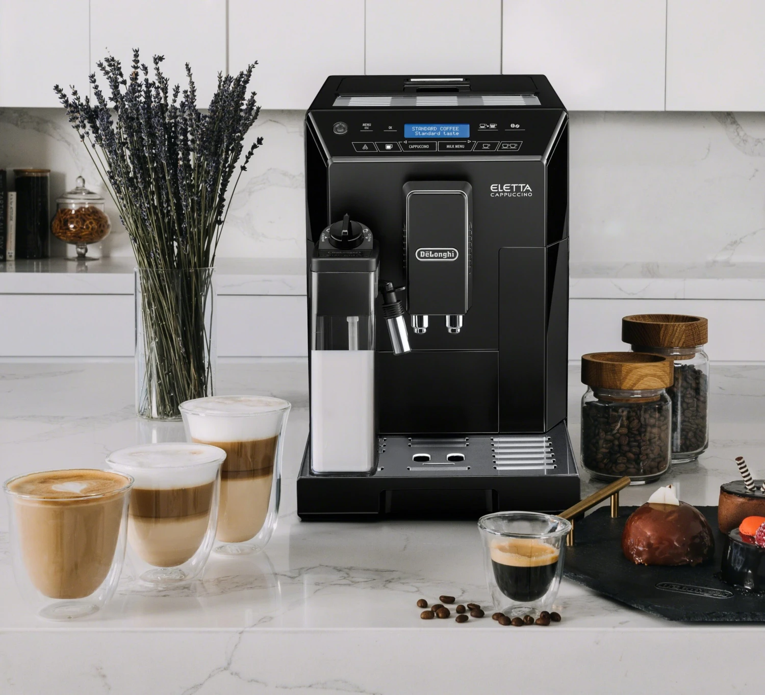 Refurbished DeLonghi Eletta Cappuccino In Black ECAM44660B - Image 2