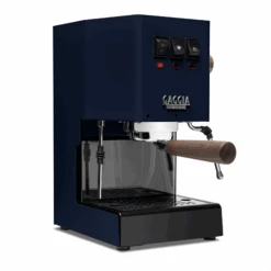 Gaggia Classic Evo Pro Espresso Machine In Classic Blue With Walnut