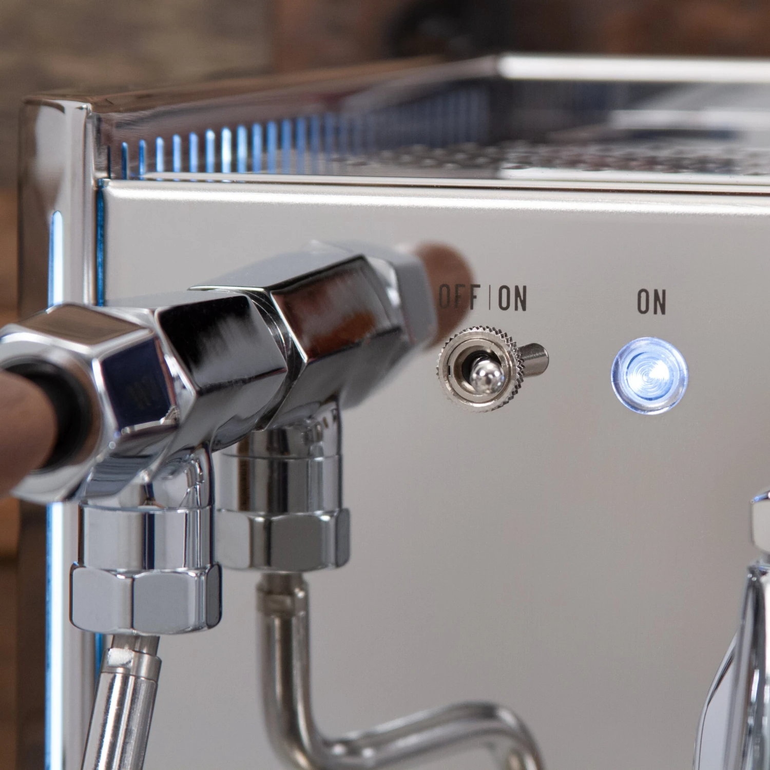 Quick Mill Vetrano Design Espresso Machine With Flow Control - Walnut Accents - Image 7