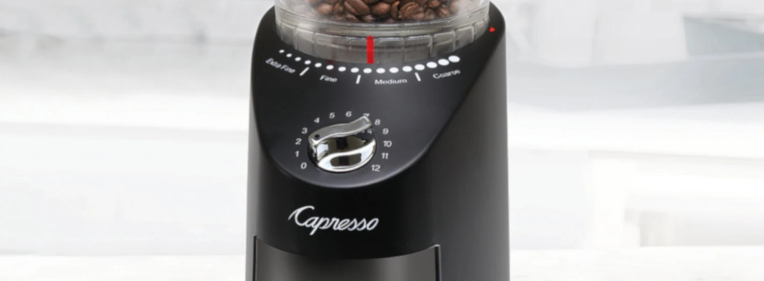 Capresso Infinity Plus Conical Burr Coffee Grinder In Black - Image 10