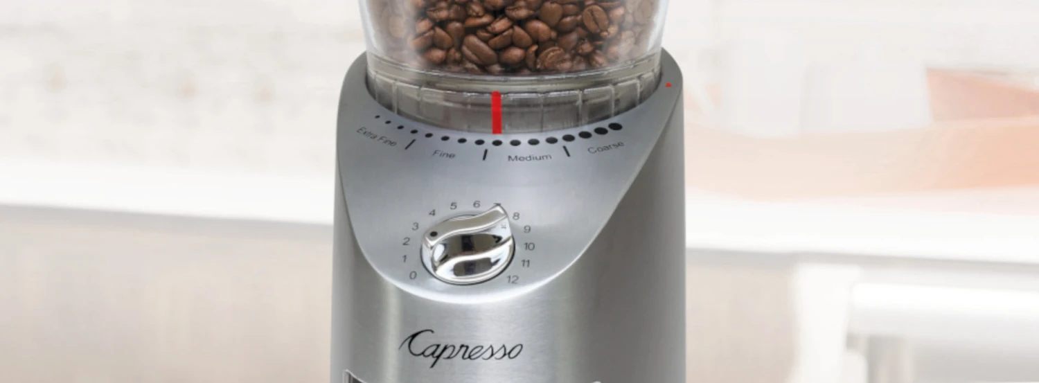 Capresso Infinity Plus Conical Burr Coffee Grinder In Metal - Image 10