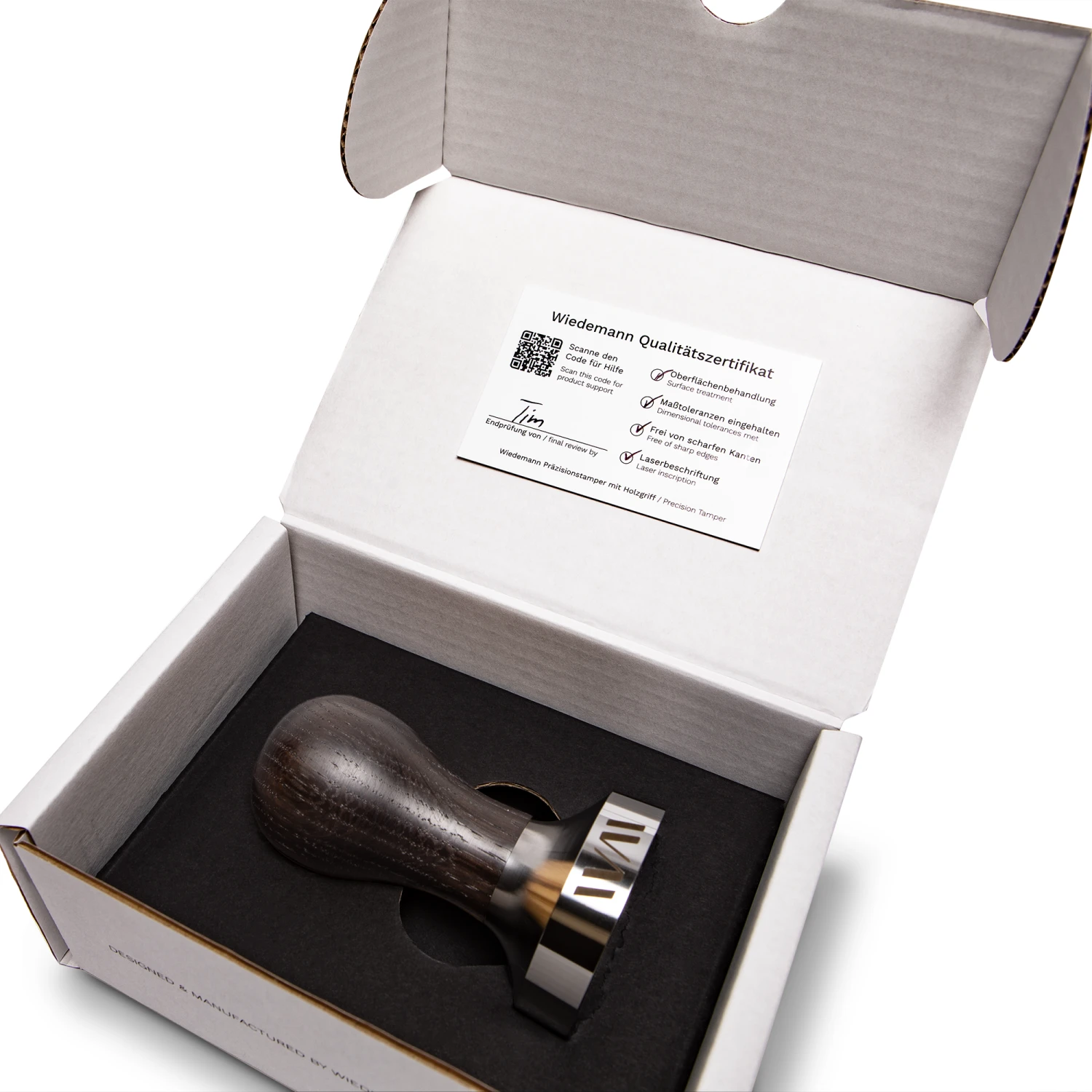 Wiedemann Blackened Oak Precision 58.5mm Tamper - Image 4