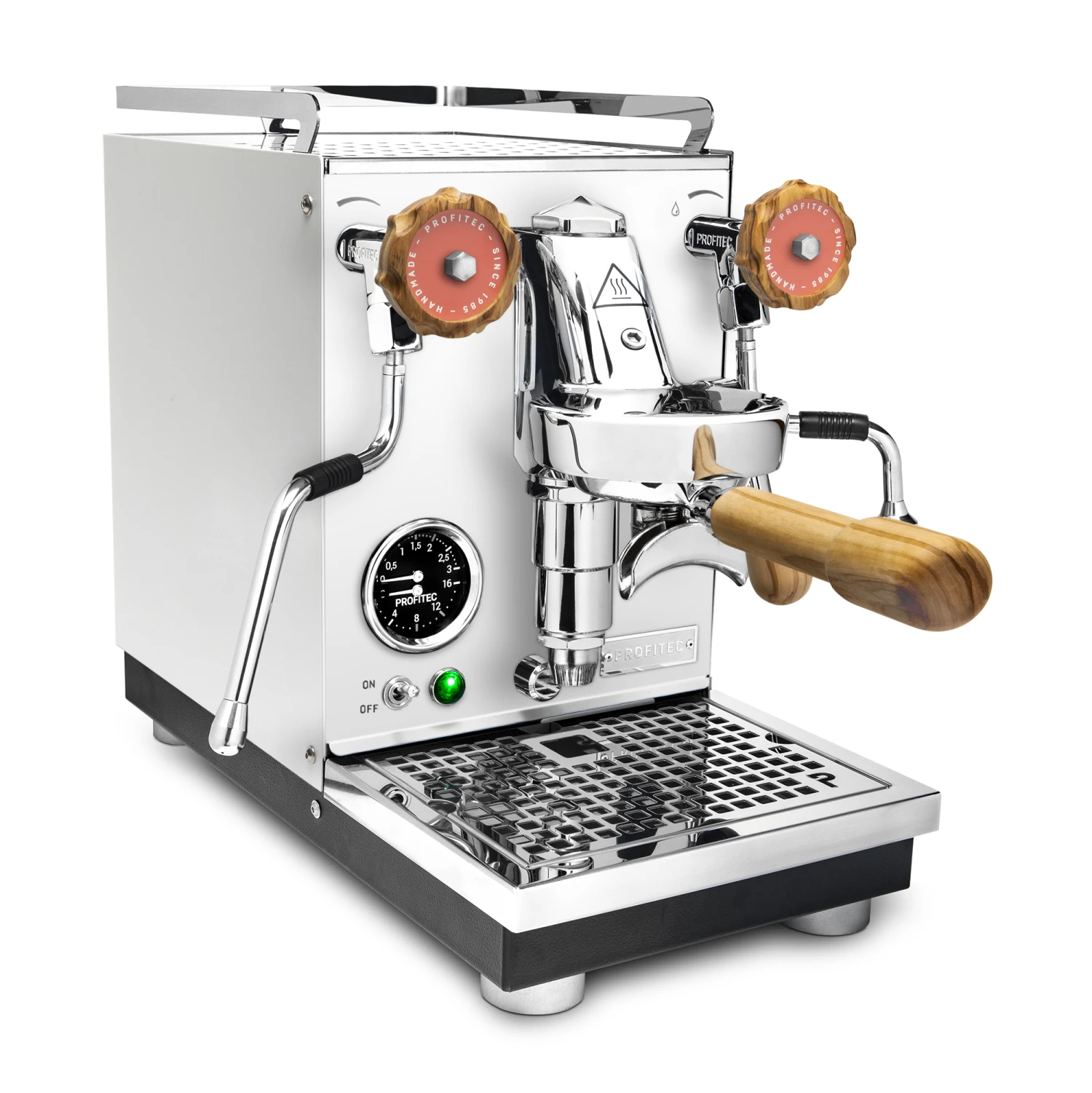 Profitec Pro 400 Espresso Machine In Matte White With Olive Wood - Image 2