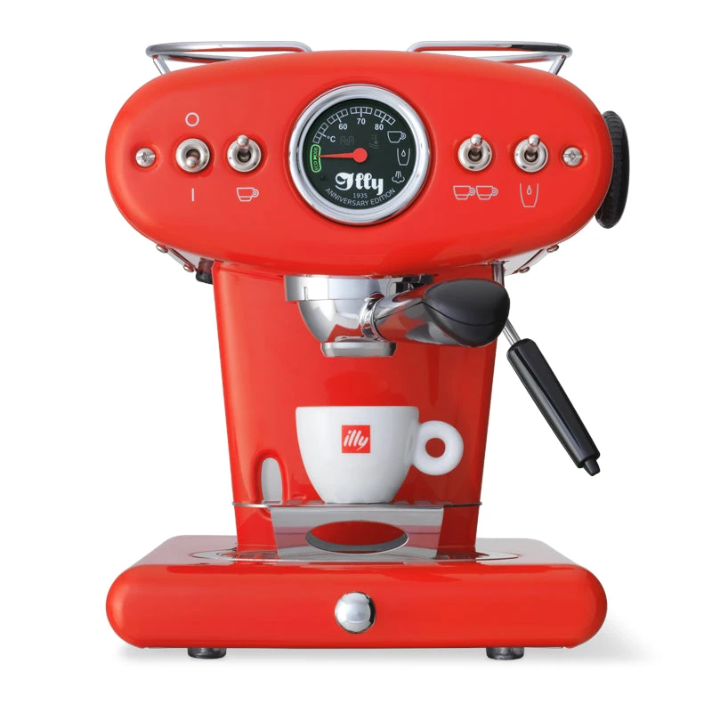 Illy X1 Anniversary E.S.E. Pod & Ground Coffee Machine - Red