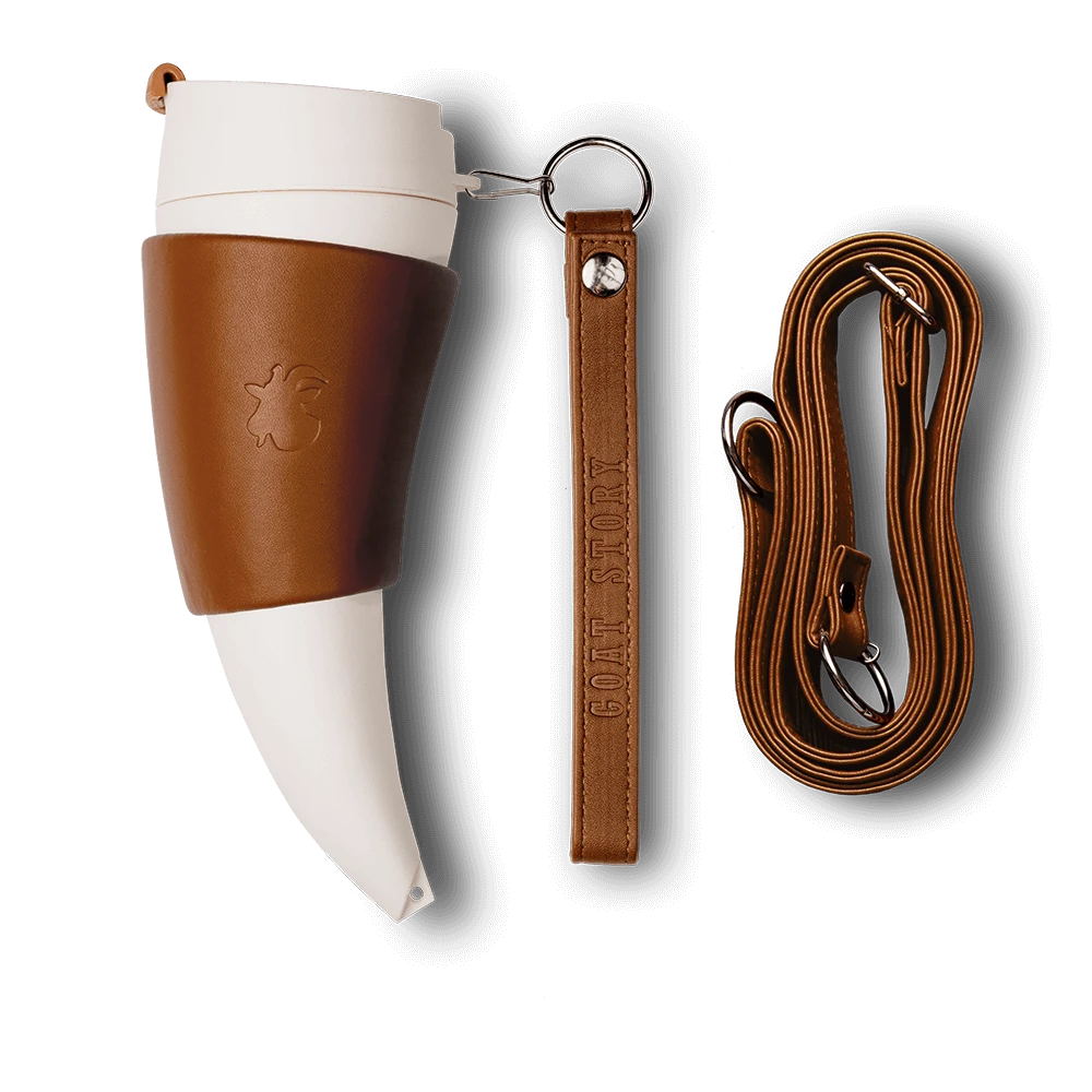 Goat Story Brown Leather Goat Mug 12oz - Image 2